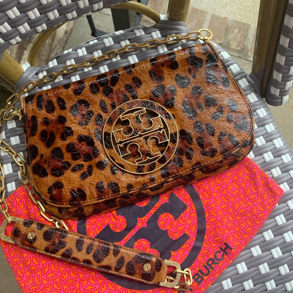 SOLD! Tory Burch Leopard Print Clutch SOLD